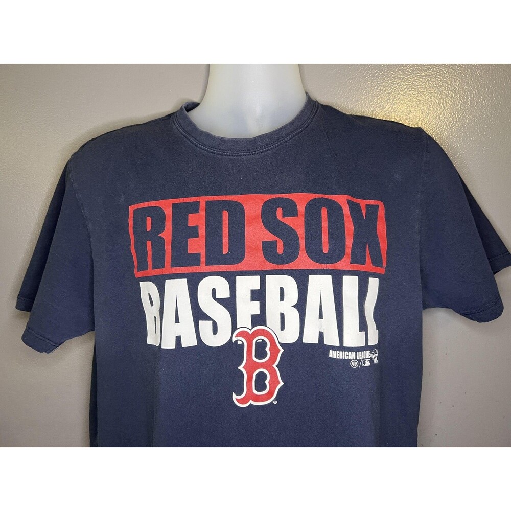 Boston Red Sox Shirt Mens Medium Blue MLB Baseball Graphic Tee '47 Brand Cotton